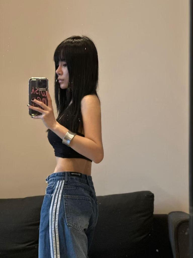 Women's High Waist Retro Distressed Straight Jeans - Spring Collection