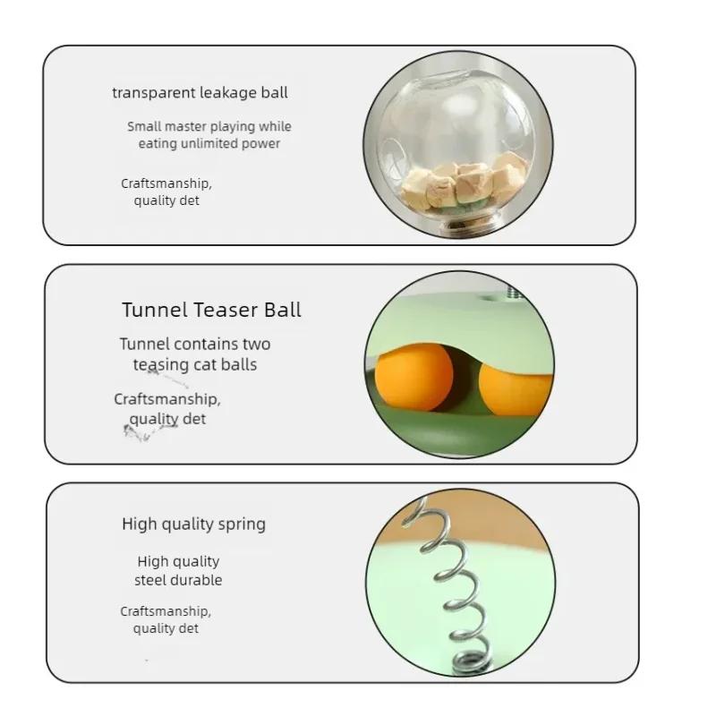 Игрушка для кошек Мяч с отверстиями для корма Игрушка-палочка для кошек Игрушка-вертушка для игр Саморазвлекающее устройство Товары для питомцев Товары для питомцев Аксессуары