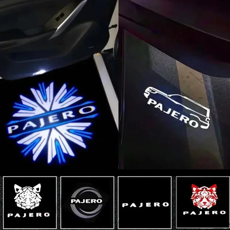 Светодиодная подсветка двери автомобиля Для Mitsubishi Pajero V93 V97 V80V87 2007-2020 2016 2018 3 4 2 Добро пожаловать Проекционная лампа Декоративные Аксессуары