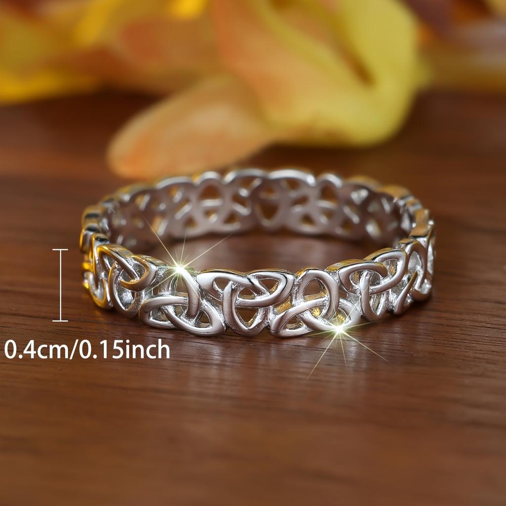 Elegant 925 Sterling Silver Knot Ring - Classic and Timeless Design Suitable for Parties and Banquets Elegant Ring | Durable Jewelry