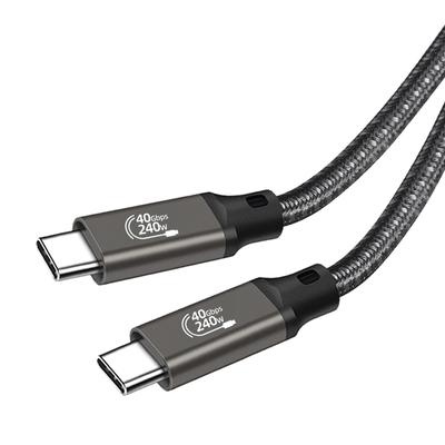 LpoieJun 1 м Кабель USB 4, совместимый с Thunderbolt 4, PD240W, быстрая передача видео, кабель Thunderbolt 3 и обратно совместимый Thunderbolt 4, совместимый с играми и