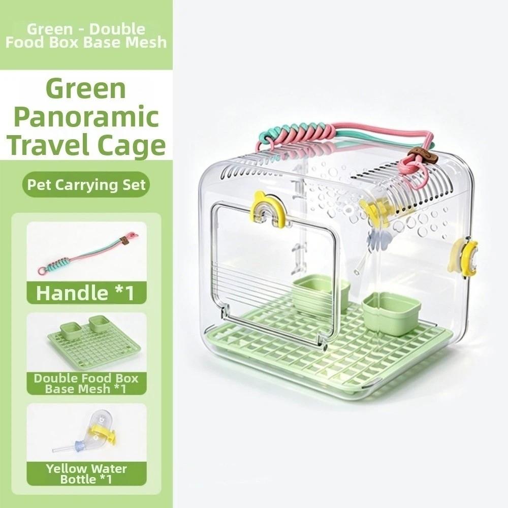 Portable Bird Carrier Transparent Bird Travel Cage Parrot Takeaway Cage Short Trips