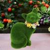 Флокированная статуэтка кошки из смолы, фигурка животного, коллекционная, современное произведение искусства, настольная миниатюрная фигурка котенка для сада, студии, двора