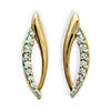 [F1296] - Gold Plated 'Darling' Earrings Golden White - 6x17 Mm