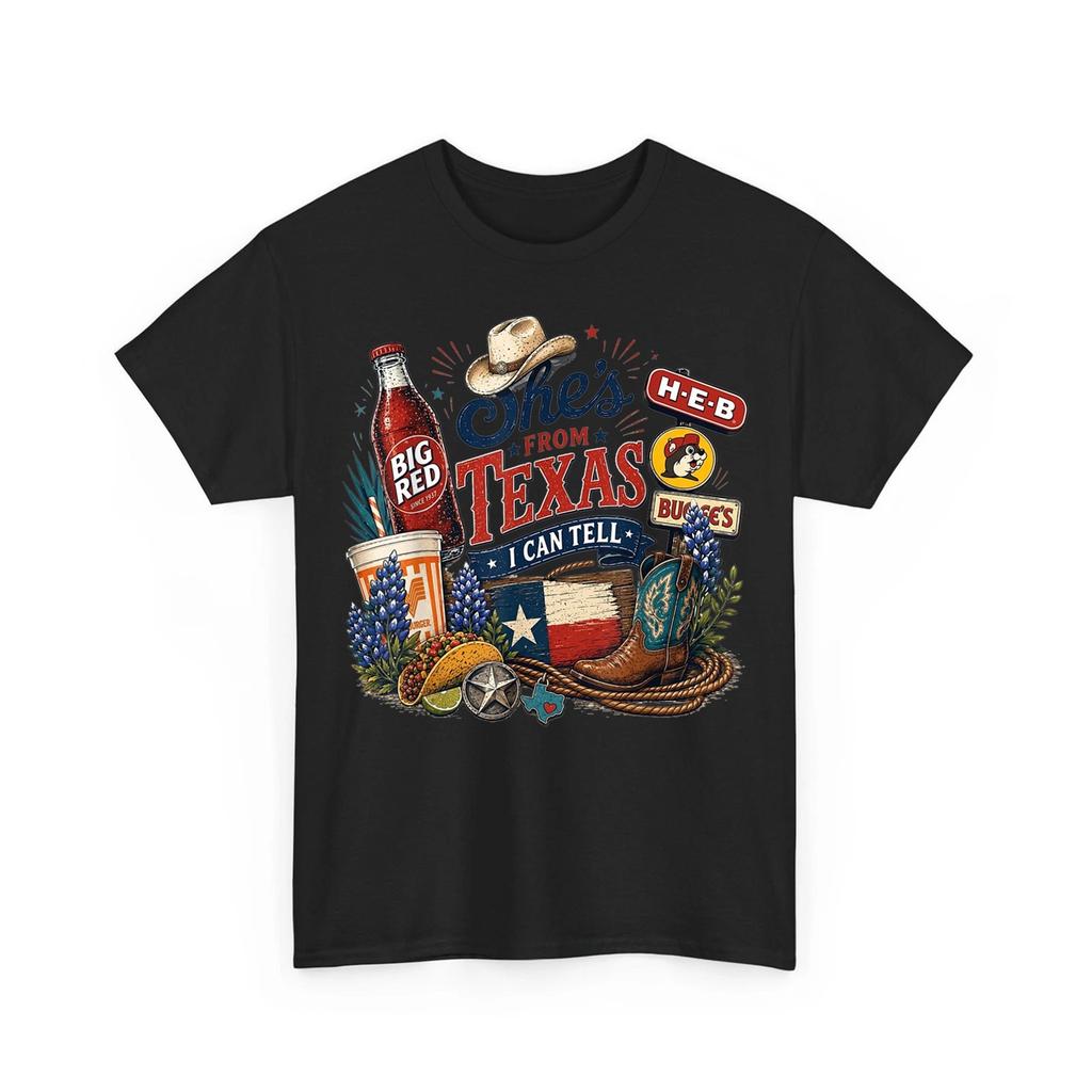 She's From Texas I Can Tell Cowboy Southern Graphic T-Shirt Unisex