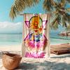Personalized customized proof beach towel with Adventure Time  pattern - soft, absorbent, quick-drying, perfect swimming, camping&bathing