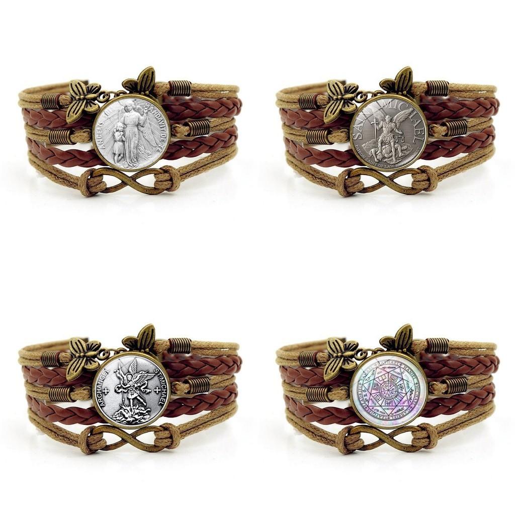 Элегантный браслет с драгоценными камнями времени Семи Архангелов, женская мода, бесконечность, бабочка