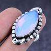 Milky Opal Gemstone 925 Steling Silver Jewelry Ring Size 8.5