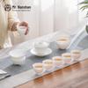 Nanshan Mr. White Porcelain Kung Fu Tea Set - Bell Design