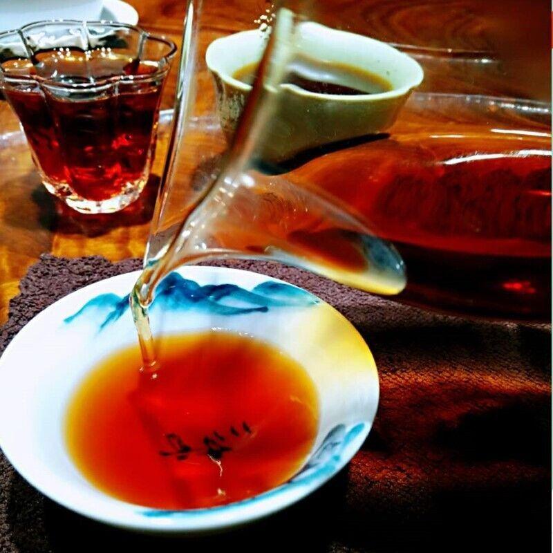 Мэнхайский спелый чай Юньнаньский чай с семью пирожными Мэнхай Чэнь Юнь спелый чай 357г/12.59унц.