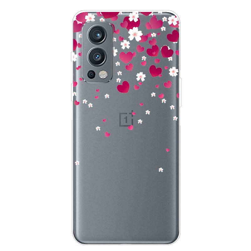 Чехол для OnePlus Nord 2 5G, ТПУ Силикон, Мягкий, Мультяшный, Прозрачный Чехол для Телефона One Plus Nord 2 5G, Nord2 5G, Прозрачный Coque