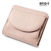 Women's RFID Minimalist Leather Coin Purse – Ultra-Thin, Folding, Genuine Leather Wallet