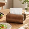 Smooth Extraction Wooden Tissue Storage Box INS Elegant Paper Towel Case Modern Minimalist Table Paper Container Coffee Table