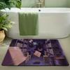 Ocean Sunset Orca & Rainbow Wave Print Non-Slip Soft Doormat for Home Decor