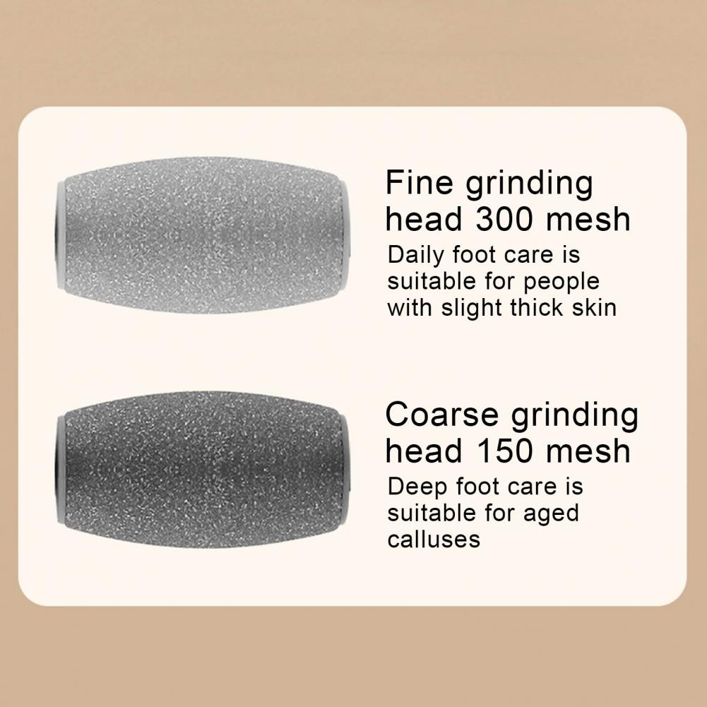 Electric Foot File Callus Remover Rechargeable Foot Scrubber Self-Adhesive Pads with 2 Grinding Heads Foot Care Pedicure Kit