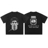 Cristiano Ronaldo Neymar Lionel Messi Football Superstar Portrait Printed Tee Men Women Cotton Loose Casual Short Sleeve Tshirts
