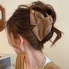French Simple Fabric Shell Grab Clip Women'S Autumn And Winter Advanced Sense Back Head Hairpin Temperament Shark Clip Hair Accessories