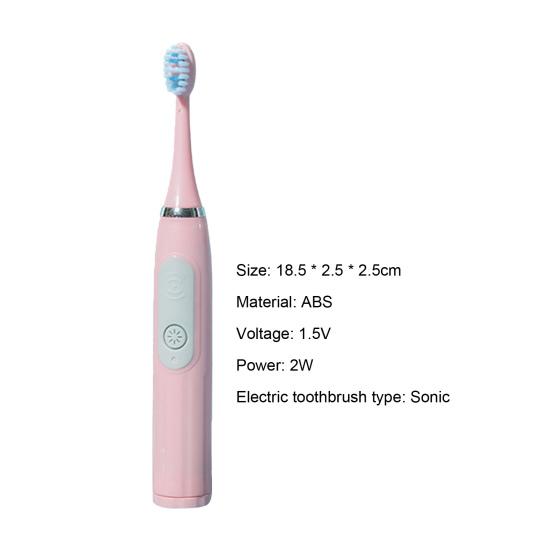 Electric Toothbrush Handheld Soft Bristle Waterproof Sonic Whitening Cleaning Toothbrush for Adults