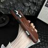 Luxury Magnetic Bracket Ring PU Leather Phone Case, For IPhone 17 16 15 Pro Max Air Magsafe Wireless Charging Hollow Logo Cover