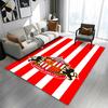 "Sunderland AFC Emblem on Stripes" Patterned carpet a non slip rug suitable for all seasons and any setting, gift