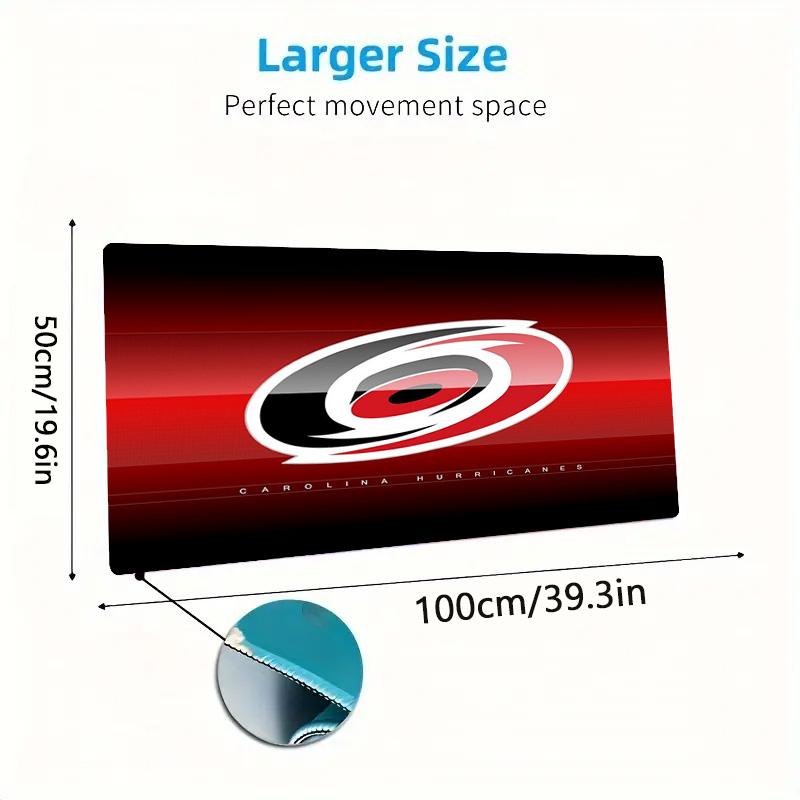 Carolina Hurricanes Logo Color Mouse Pad Large Gaming Table Cushion Non-slip Laptop Tablet Big Mousepad XXL Mat Mini PC Playmat With Lock edge