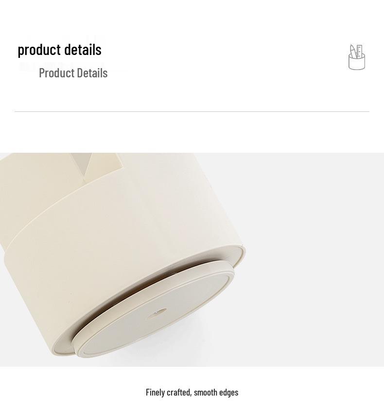 Three-Grid Rotating Pen & Makeup Brush Holder - Large Capacity, Multifunctional Japanese Office & Education Storage Box