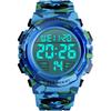 Digital Watch 50m Water Resistant Date Day Alarm LED Display Waterproof Watch Sports Watch Outdoor Digital Watch Men's Multi-Function