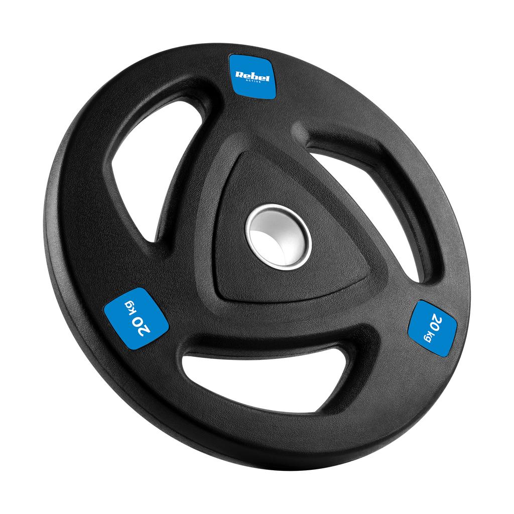 Cast Iron Olympic Weight With Rubberized Handles 20Kg 51Mm Rebel Plate