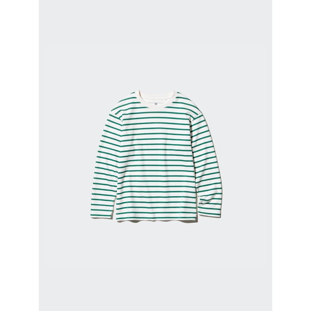 Uniqlo Детская футболка Airism CoTTon Crewneck с длинным рукавом