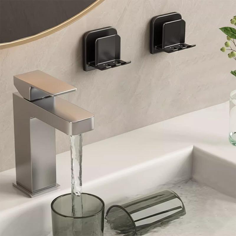 Алюминиевый держатель зубной щетки настенный без сверления липкий органайзер стойка для ванной без перфоратора электрический держатель зубной щетки с чашкой