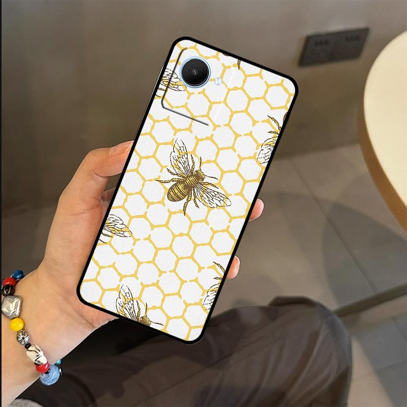 Bee Honey Case For Realme C53 C55 C51 C25 C63 C61 C65 C67 C71 C75 GT6 GT7 Pro 11 12 13 14 15 Pro Plus