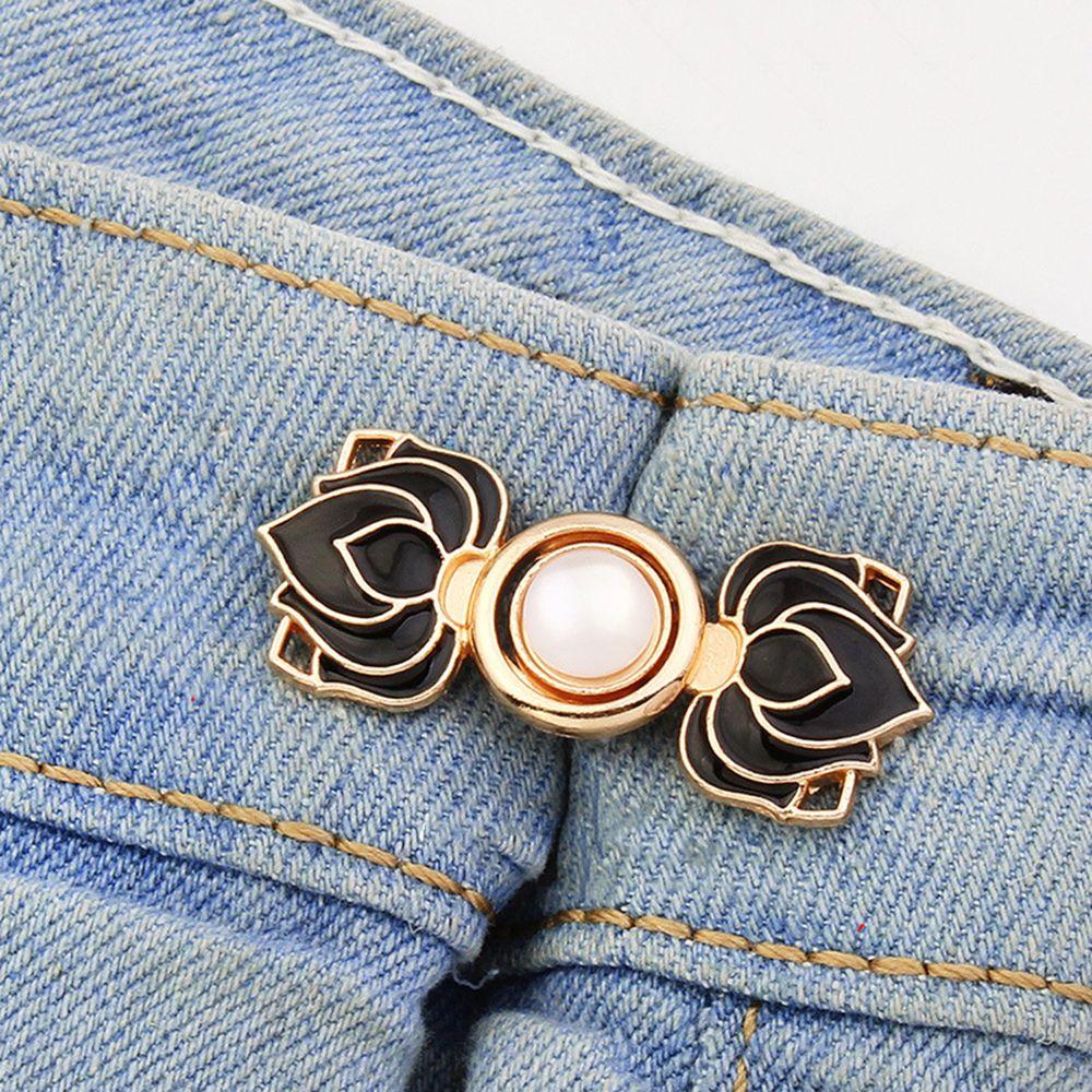 Flower Fashion Jewelry Women Brooch Jeans Accessories Anti-Exposure Brooch Tightening Waistband Pin