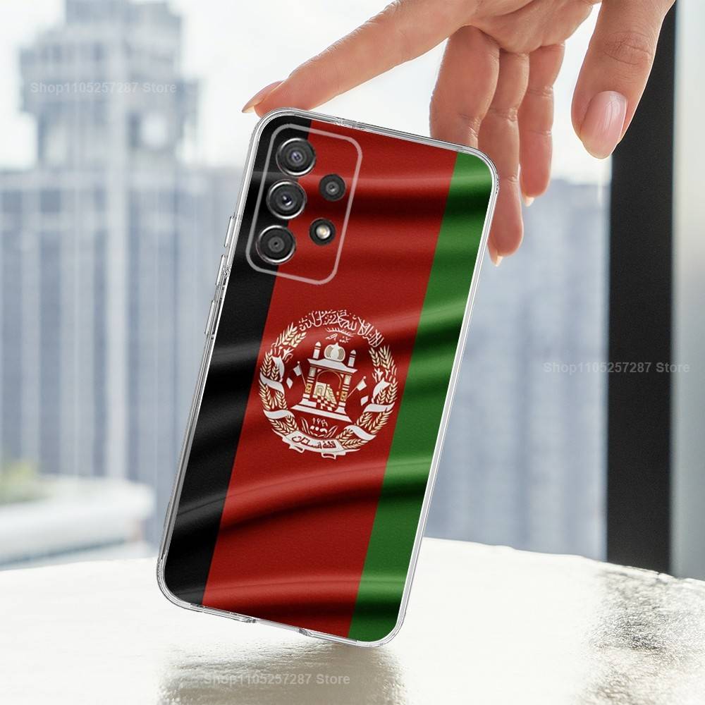 Флаг Афганистана Арт Телефон Для Samsung A30,71,51,S20,10,9,Ultra,FE,Lite, S21,23,22,Plus, Прозрачный, Силиконовый Чехол