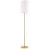 Floor Lamp Elegant Floor Lamp Made Of Steel With Fabric Shade Living Room Lamp Pull Chain Switch Gold White