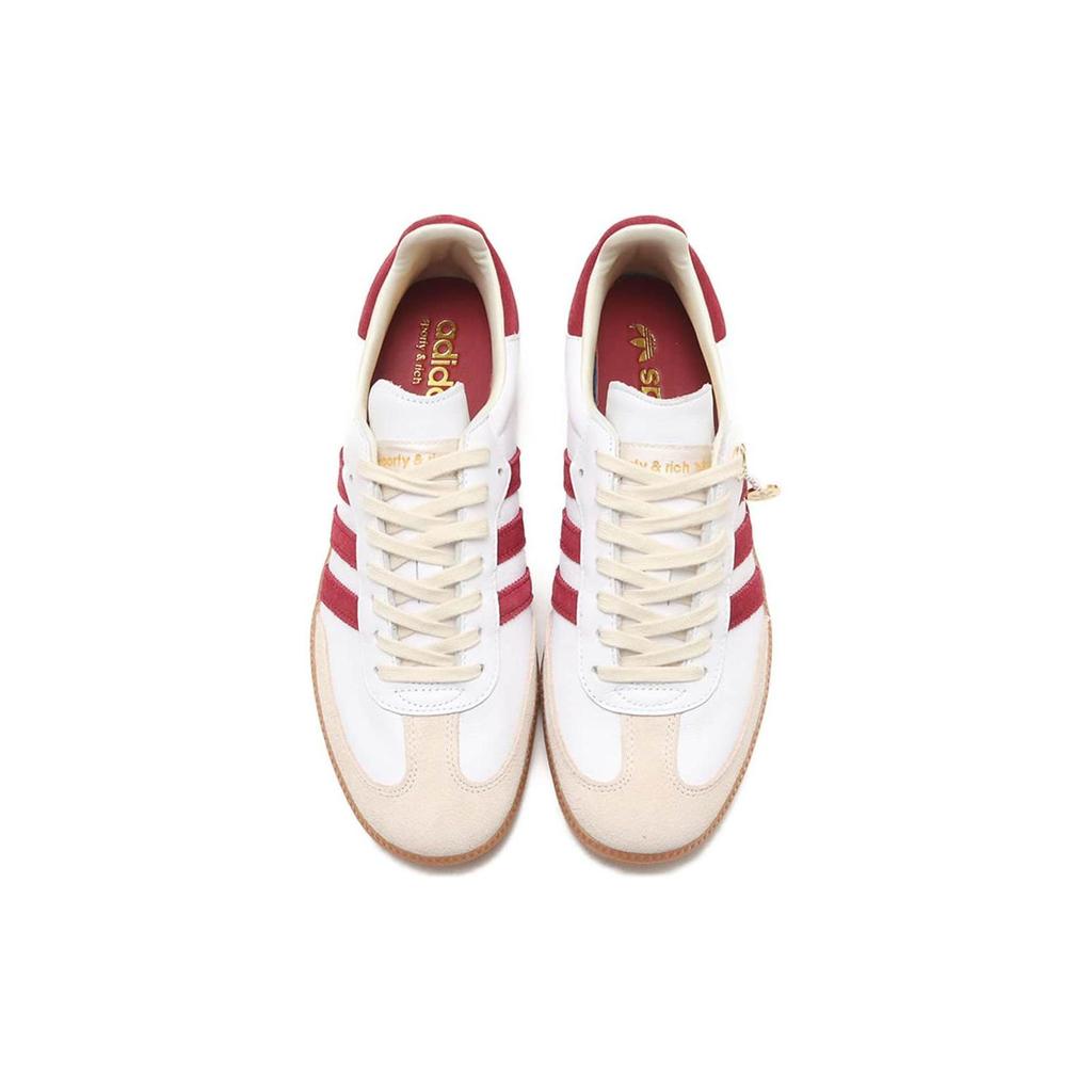 Спортивный и Роскошный x adidas Samba OG Белый Основной Бордовый Унисекс Кроссовки Обувь-Белый Облачно-Белый IF5660
