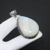 Белый Радужный Лунный Камень Драгоценный Камень Ручной Работы Подвеска Стерлингового Серебра 925 Пробы Натуральный Лунный Камень Груша Драгоценный Камень Подарки Ручной Работы Подарки Ручной Работы