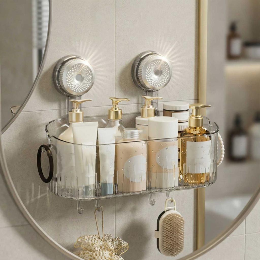 Полка на присоске Без сверления Настенный ящик для хранения в ванной