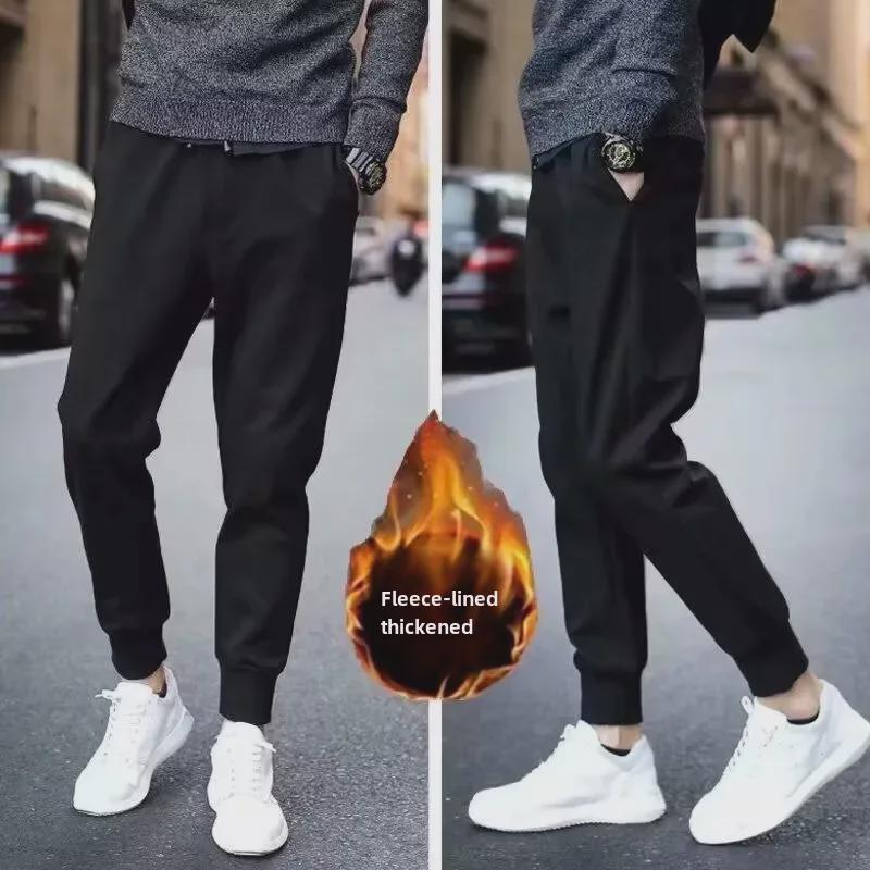 Chaolun Men's Lambskin Sports Suit: Autumn/Winter Velvet Thickened Hoodie & Sweatpants for Outdoor Leisure