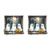 Halloween New Horror Pumpkin Black Skeleton Sticker Bedroom Living Room Background Holiday Decoration Wall Sticker