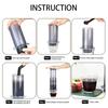 Portable Manual Coffee and Espresso Press Maker with 50 Coffee Filter Papers for Outdoor Travel, Camping, and Picnics