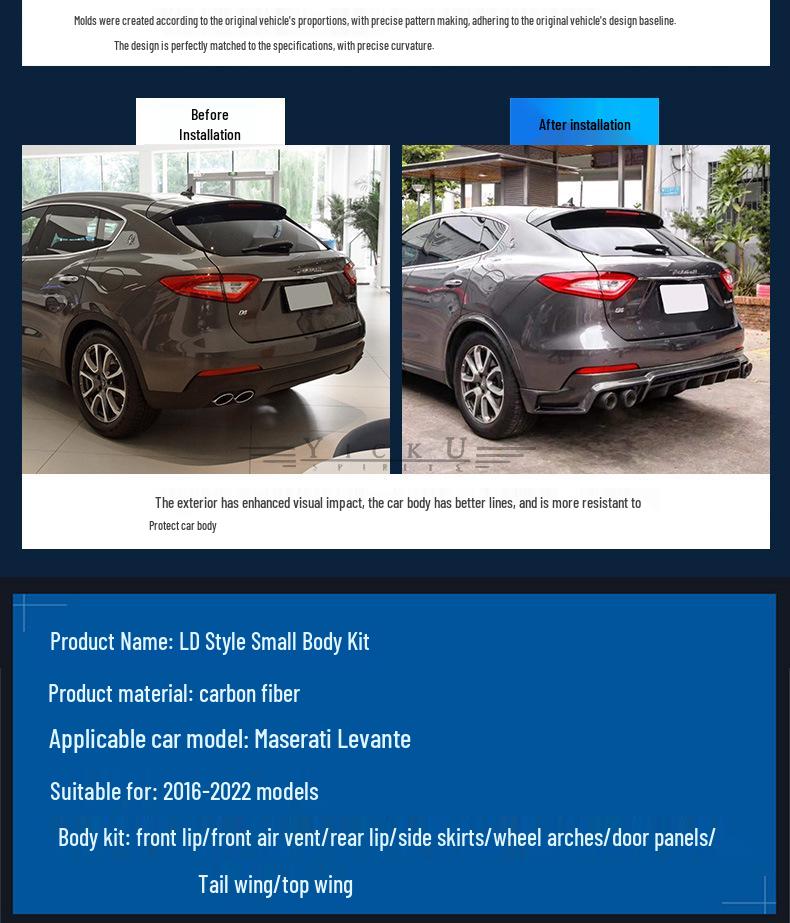 Углепластиковый обвес кузова Maserati Levante в стиле LD