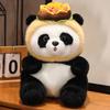 Adorable Panda Plush Toy With Ice Cream And Hamburger Delivery Outfit Perfect For Kids Birthday Gifts