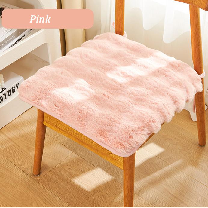 Плюшевая теплая подушка с кроликом, зимняя подушка для стула, офисная обеденная подушка для стула, подушка для стула, бытовая подушка