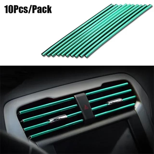 10Pcs Universal Car Air Conditioner Outlet Decorative 20cm U Shape Moulding Trim Strips Decor Car Styling Accessories