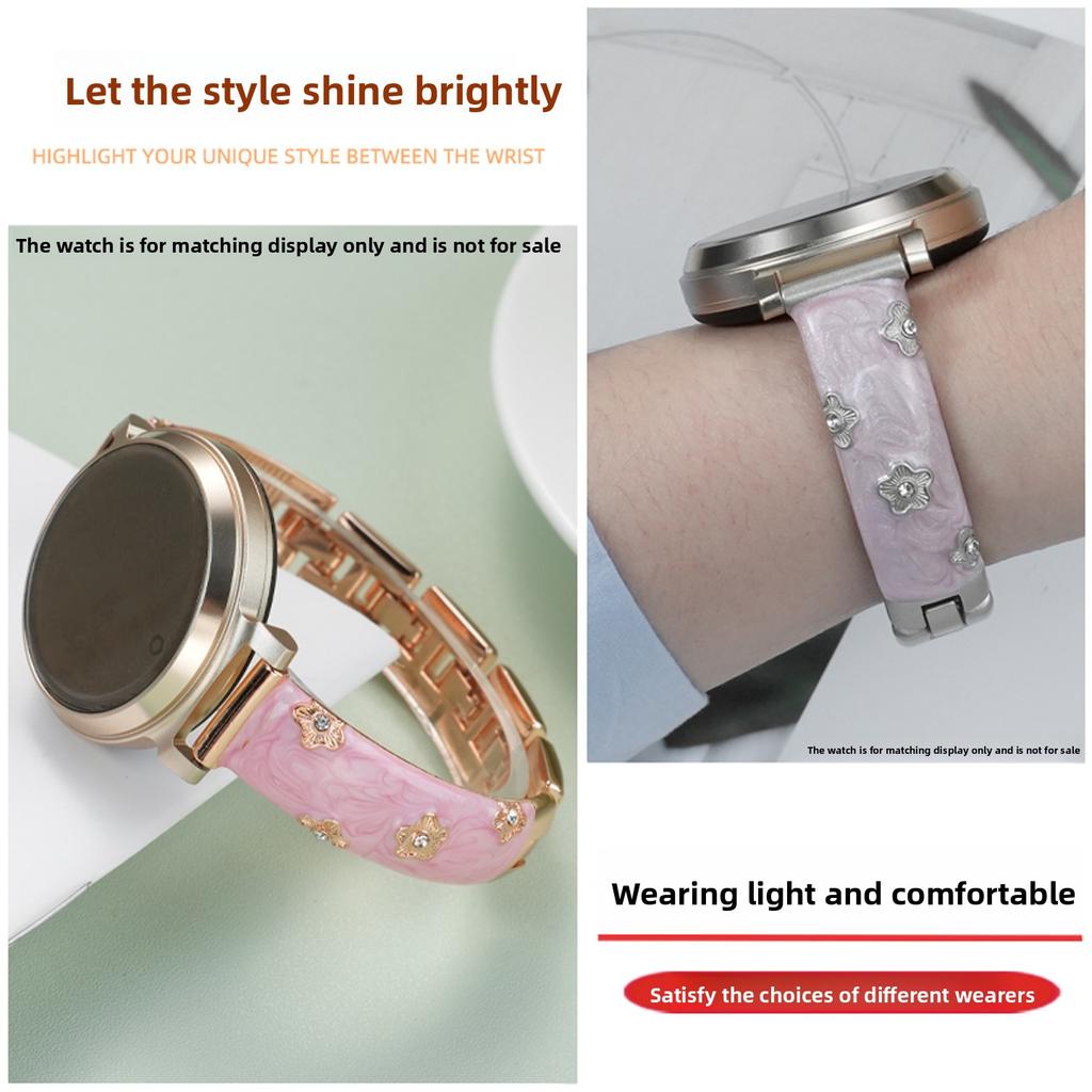 14mm metal watchband For Garmin Watch Lily 2 Elegant lady White rose gold pink strap waterproof bracelet smart watch Accessories