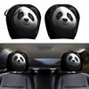 Universal Fit Vehicle Seat Protectors 2Pcs Skull Car Headrest Covers, Cartoon Dog Panda Cat Hedgehog Interior Accessories Design Elastic Auto