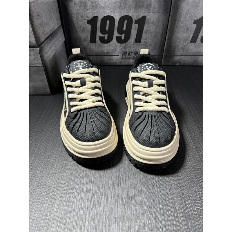 Shoes casual shoes light and comfortable soft sole leather surface breathable shell head board shoes dl