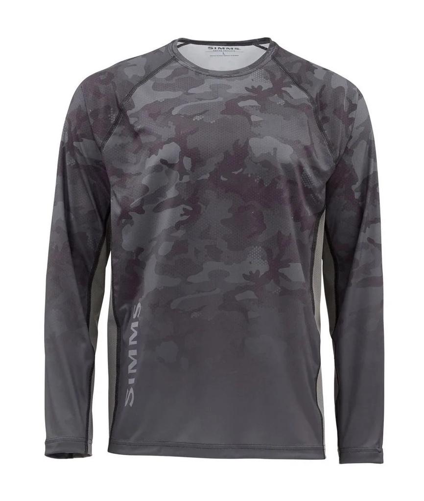 SIMMS camouflage fishing suit Luya long-sleeved crew neck T-shirt men's summer sunscreen suit quick-drying breathable fishing suit