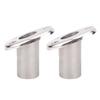 2pcs Deck Flush Base Flag Pole Socket 316 Stainless Steel 30 Degree Slanted Flush Mount Fishing Rod Holder for Boats