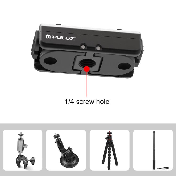Для Insta360 Ace/Ace Pro/X4 PULUZ Магнитное быстросъемное базовое крепление (черный)